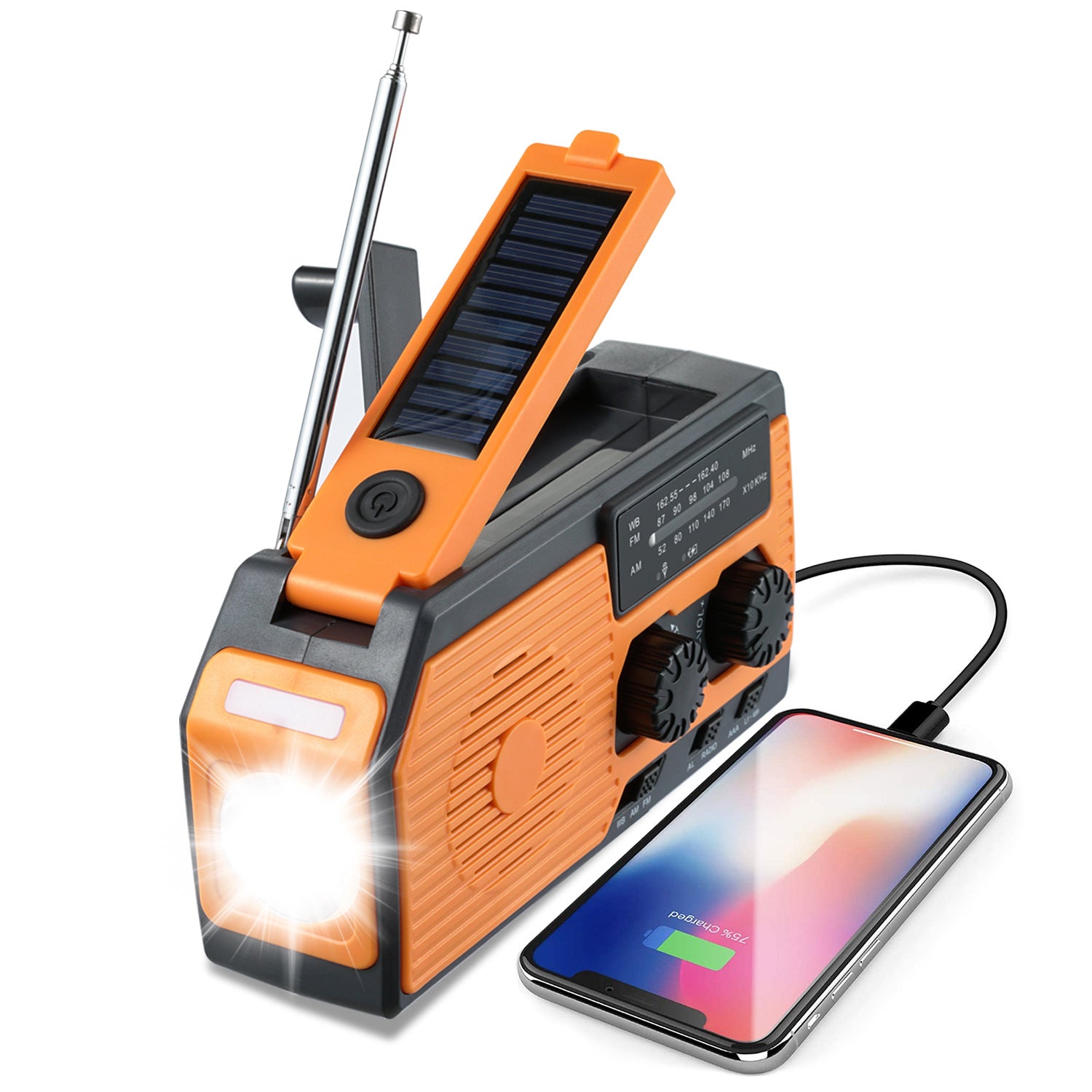 Hand Solar Rechargeable Radio Mini Emergency With Lighting Function