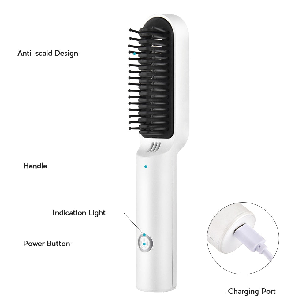 Wireless Heating Hair Styling Comb | Hair Care