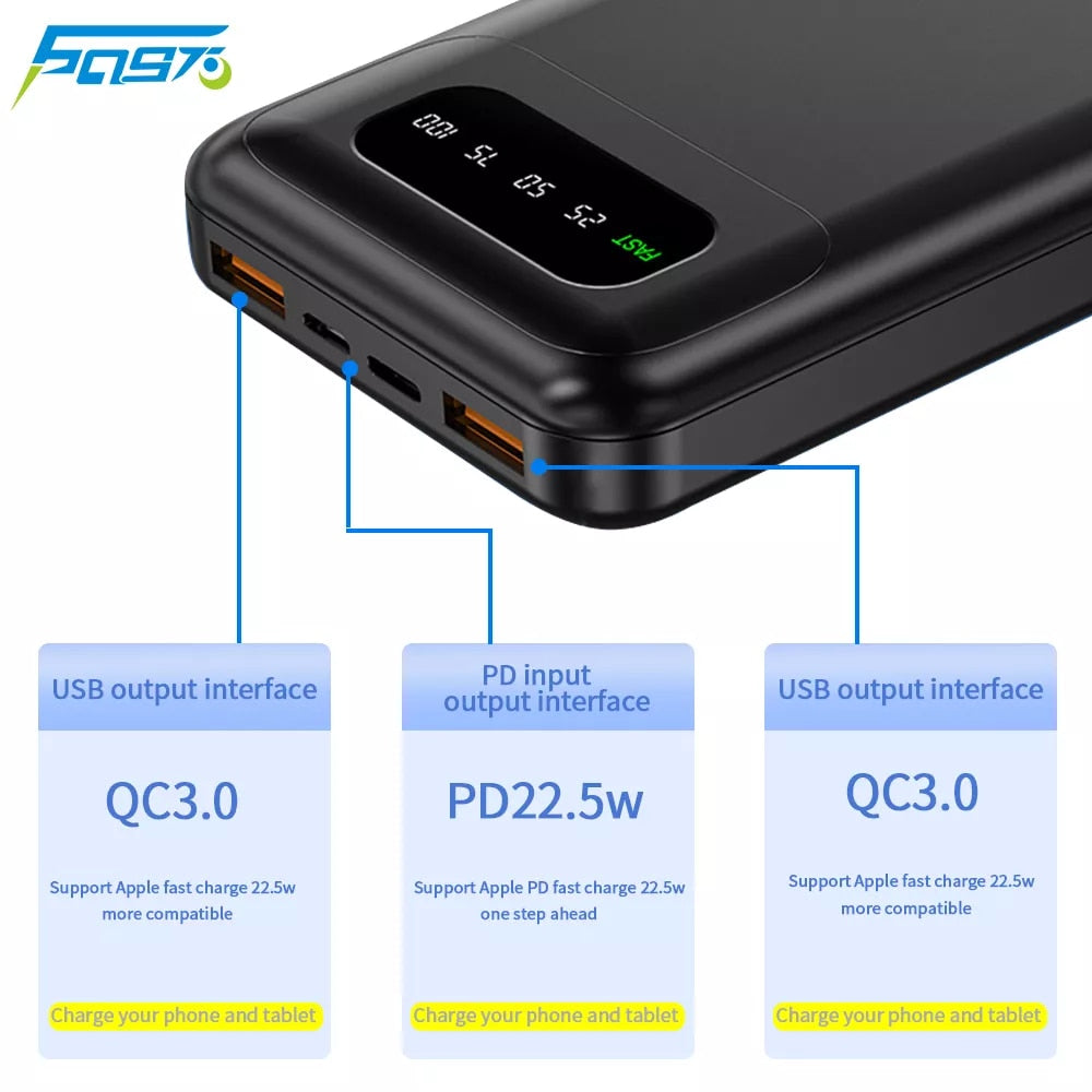 22.5W 10000mAh Power Bank - Portable Charging Solution