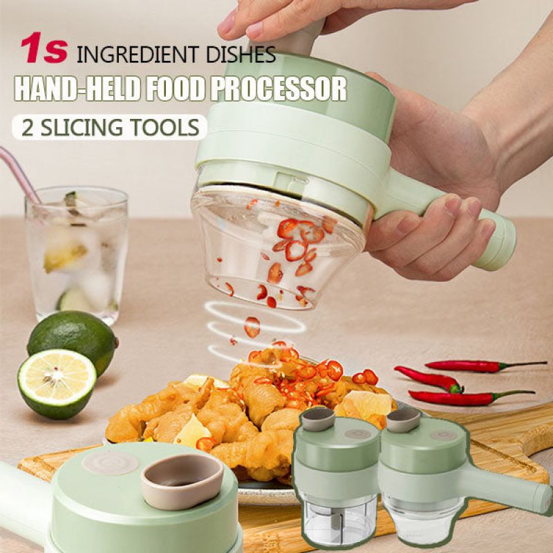 4-in-1 Electric Vegetable Cutter - Efficient Kitchen Prep