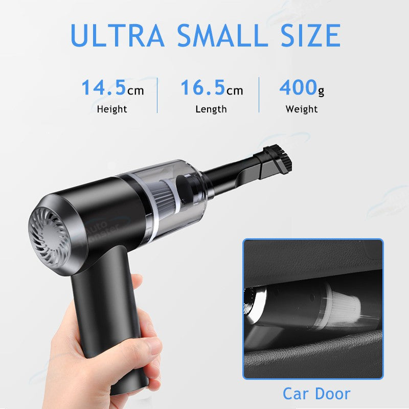 Powerful Car Vacuum - Compact Mini Gun Cleaner for Vehicles