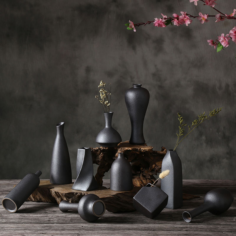 Exquisite Dark Ceramic Vase | Home Decor