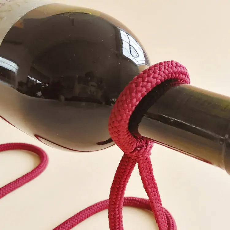 Suspended Rope Wine Bottle Holder| Home Decor