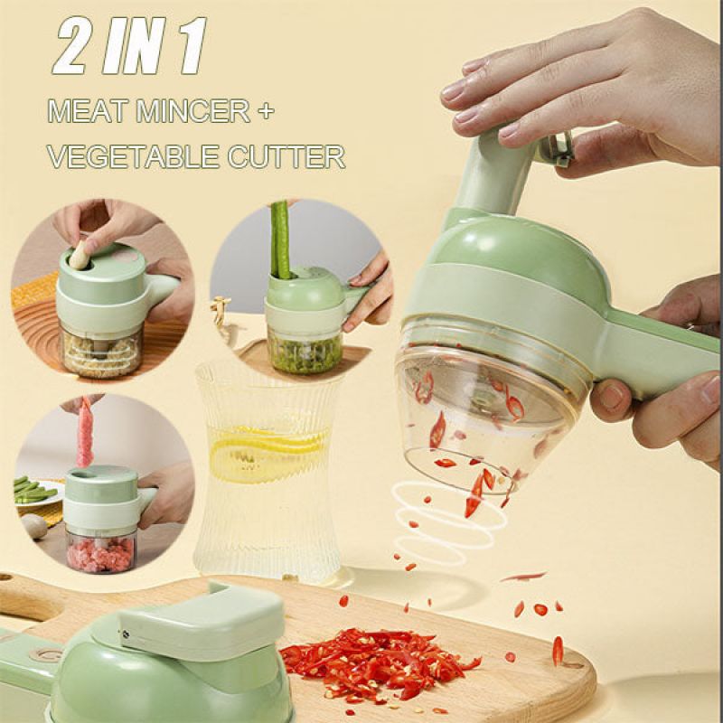 4-in-1 Electric Vegetable Cutter - Efficient Kitchen Prep