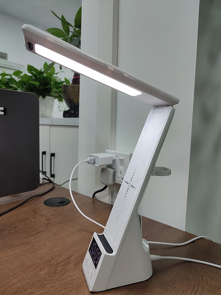 LED Desk Lamp with Wireless Charger - Illuminate and Charge 