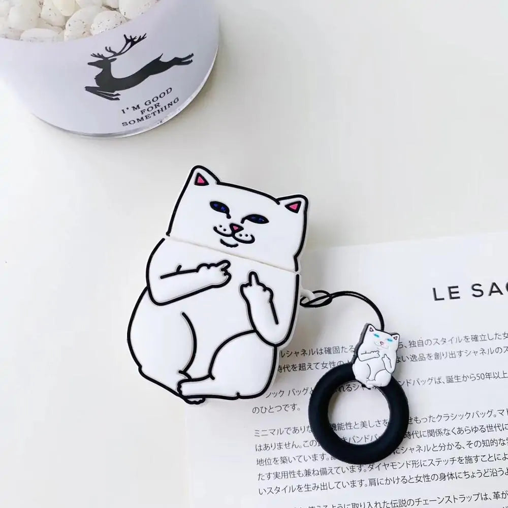 Cartoon Cat AirPods Case - Innovative Interventions