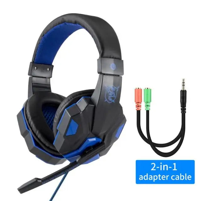 High-Quality Wired Gamer Headset with LED Lights