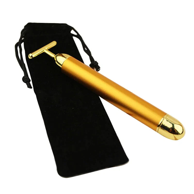 24K Gold Facial Roller - Luxurious Skin Massage Therapy