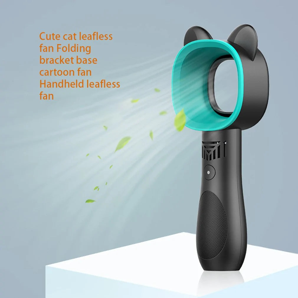 USB Bladeless Fan for Cats - Safe Outdoor Cooling