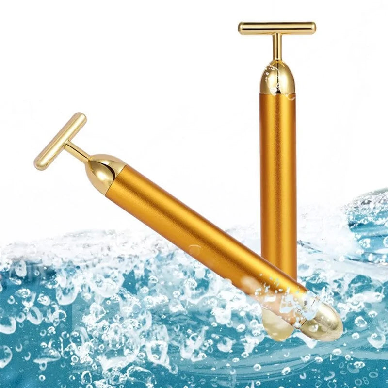 24K Gold Facial Roller - Luxurious Skin Massage Therapy