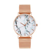 Rose Gold Mesh Band Marble Watch  - Innovative Interventions