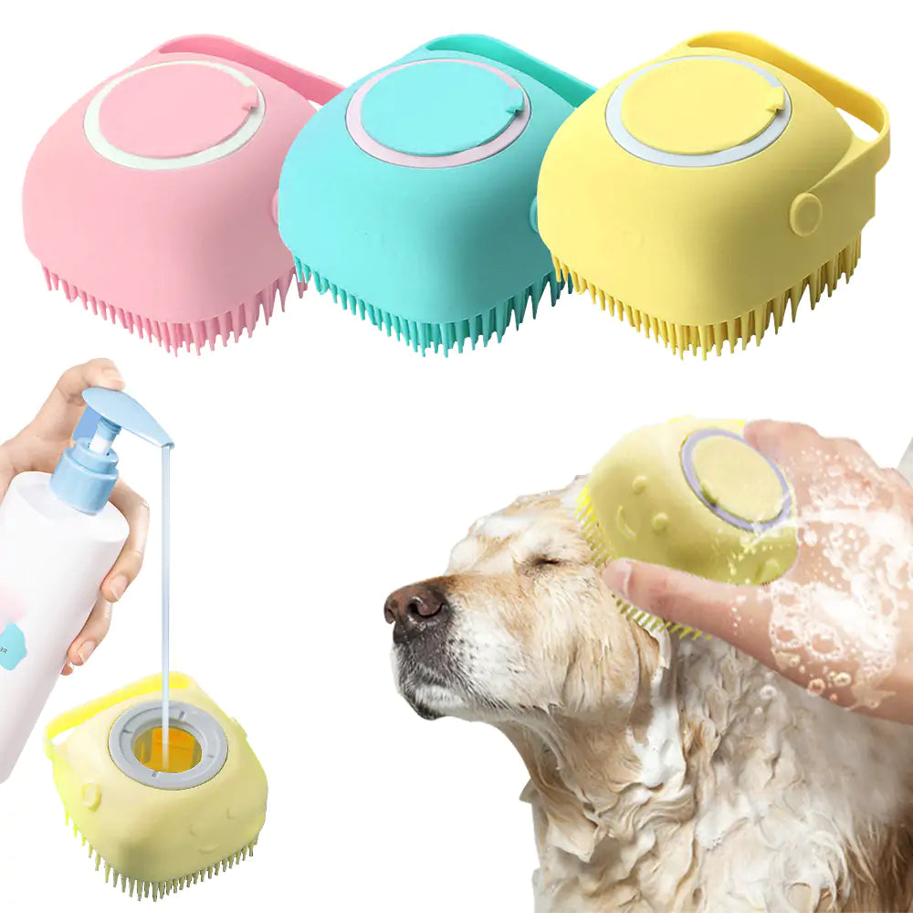 Soft Silicone Dog Brush - Pet Grooming 