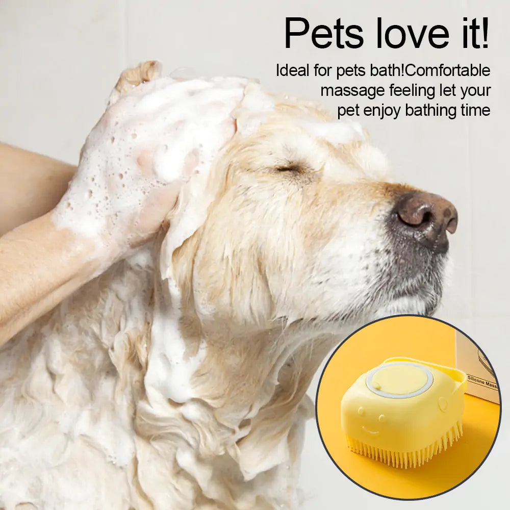 Soft Silicone Dog Brush - Pet Grooming 