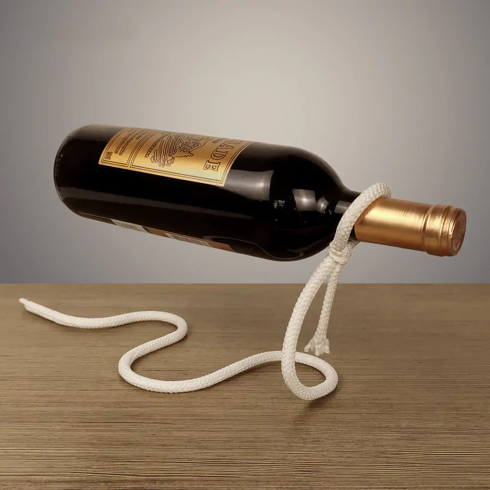 Suspended Rope Wine Bottle Holder| Home Decor